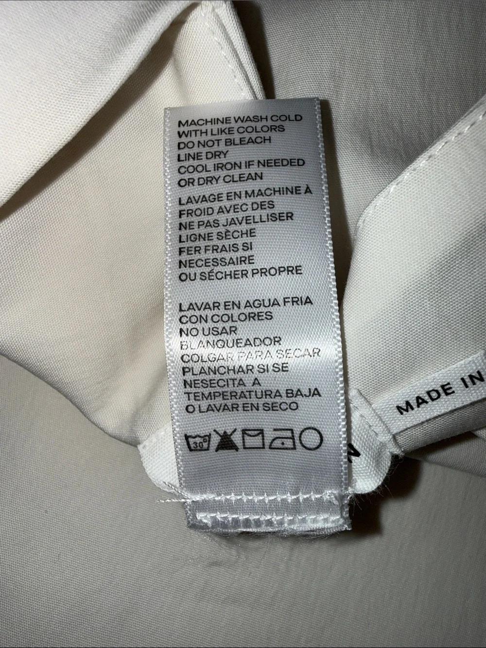 Good American Cream Poplin Stretch Faux Wrap Skirt - Sz Medium, NWT